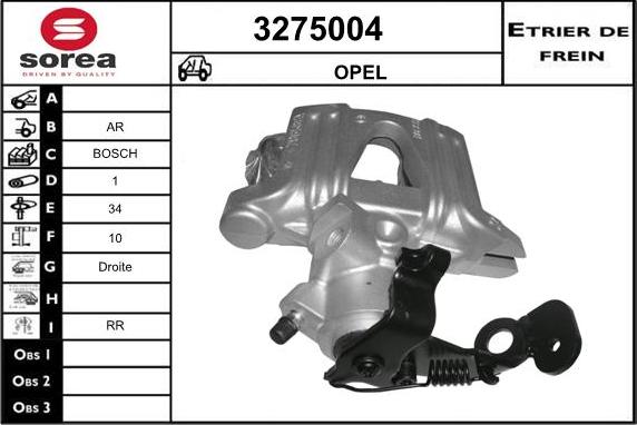 Sera 3275004 - Bremžu suports adetalas.lv