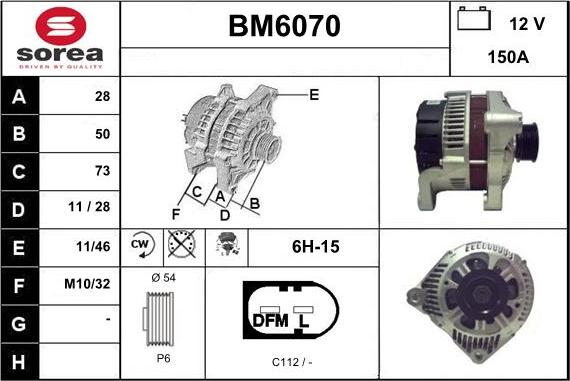 Sera BM6070 - Ģenerators adetalas.lv