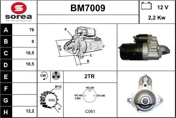 Sera BM7009 - Starteris adetalas.lv