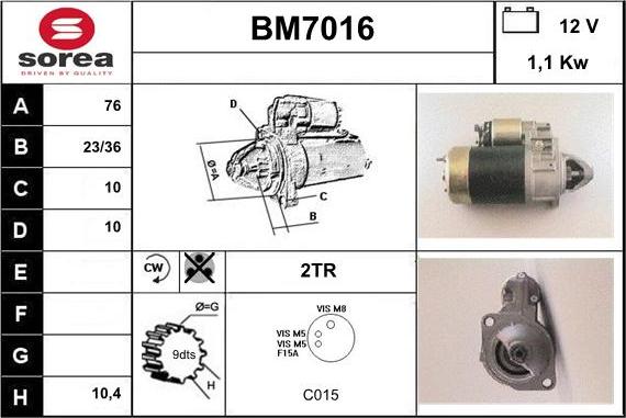 Sera BM7016 - Starteris adetalas.lv