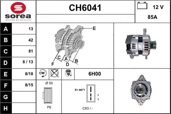 Sera CH6041 - Ģenerators adetalas.lv