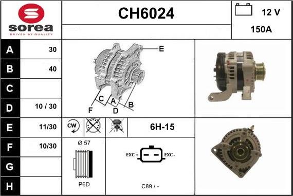 Sera CH6024 - Ģenerators adetalas.lv