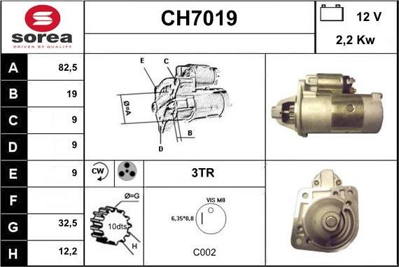 Sera CH7019 - Starteris adetalas.lv