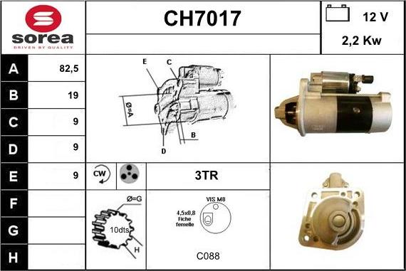 Sera CH7017 - Starteris adetalas.lv