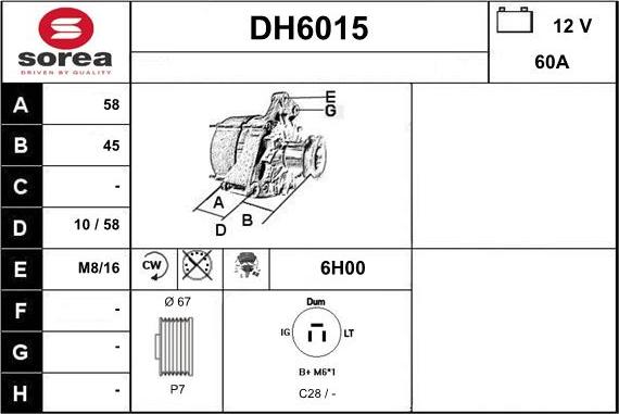 Sera DH6015 - Ģenerators adetalas.lv