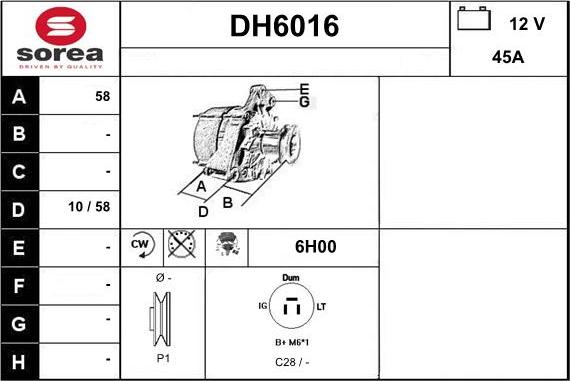 Sera DH6016 - Ģenerators adetalas.lv