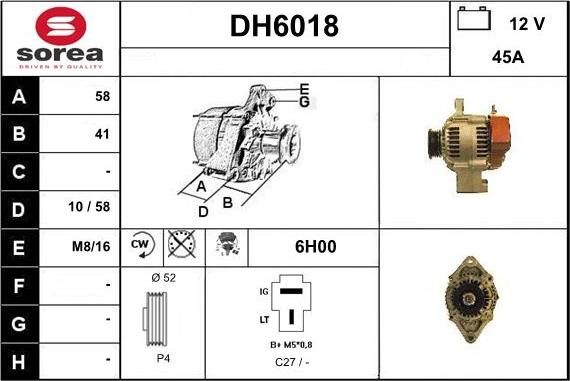 Sera DH6018 - Ģenerators adetalas.lv