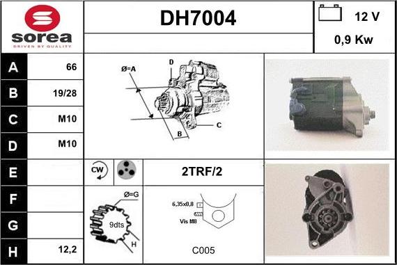 Sera DH7004 - Starteris adetalas.lv