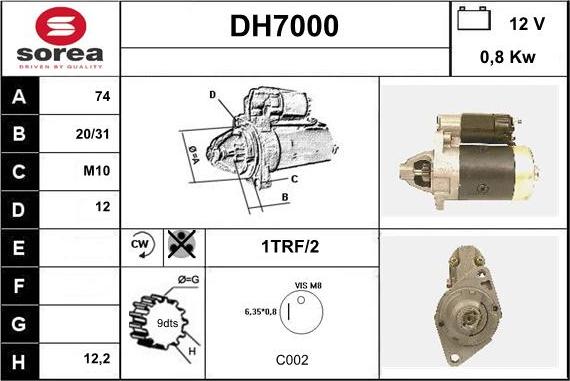 Sera DH7000 - Starteris adetalas.lv