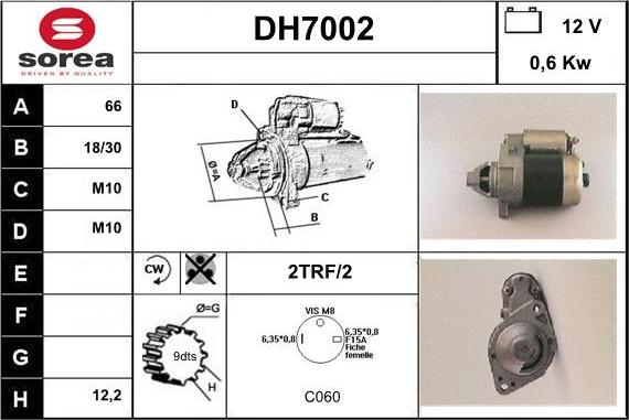 Sera DH7002 - Starteris adetalas.lv