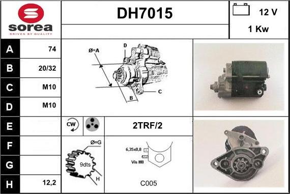 Sera DH7015 - Starteris adetalas.lv