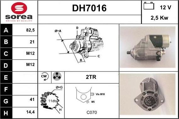 Sera DH7016 - Starteris adetalas.lv