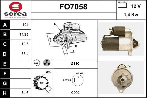 Sera FO7058 - Starteris adetalas.lv