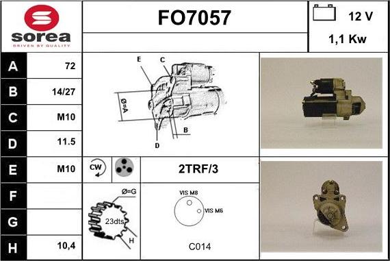 Sera FO7057 - Starteris adetalas.lv