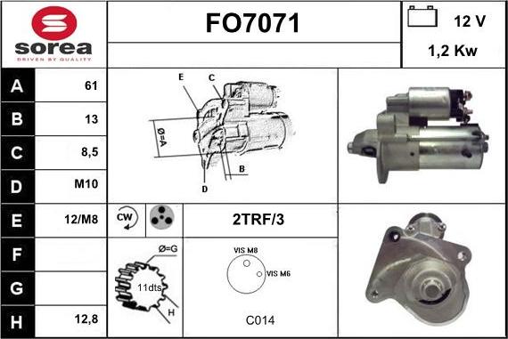 Sera FO7071 - Starteris adetalas.lv