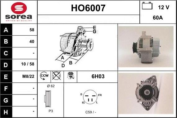 Sera HO6007 - Ģenerators adetalas.lv