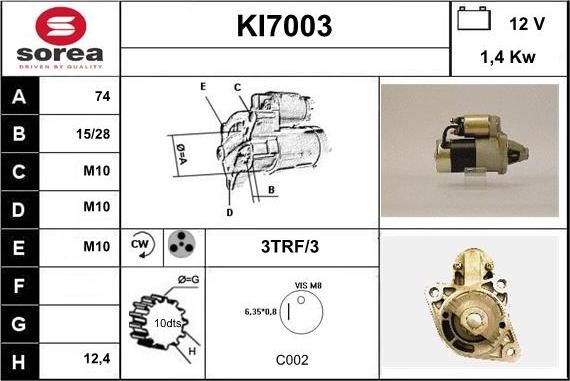 Sera KI7003 - Starteris adetalas.lv