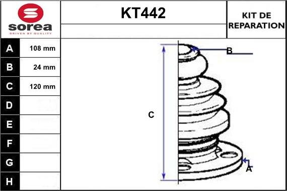 Sera KT442 - Putekļusargs, Piedziņas vārpsta adetalas.lv