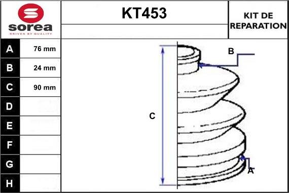 Sera KT453 - Putekļusargs, Piedziņas vārpsta adetalas.lv