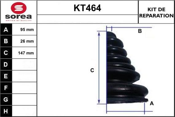 Sera KT464 - Putekļusargs, Piedziņas vārpsta adetalas.lv