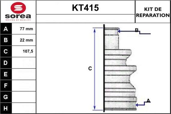 Sera KT415 - Putekļusargs, Piedziņas vārpsta adetalas.lv