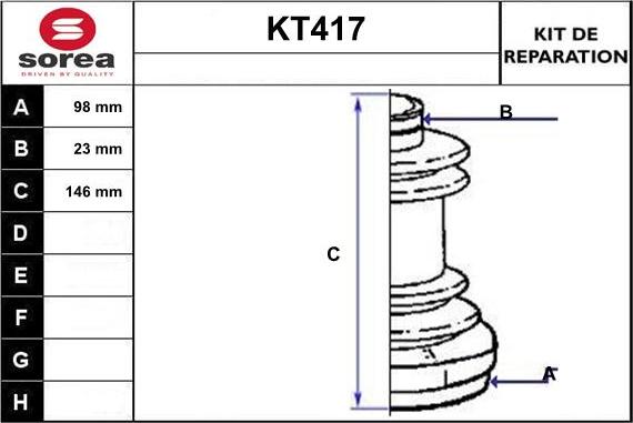 Sera KT417 - Putekļusargs, Piedziņas vārpsta adetalas.lv