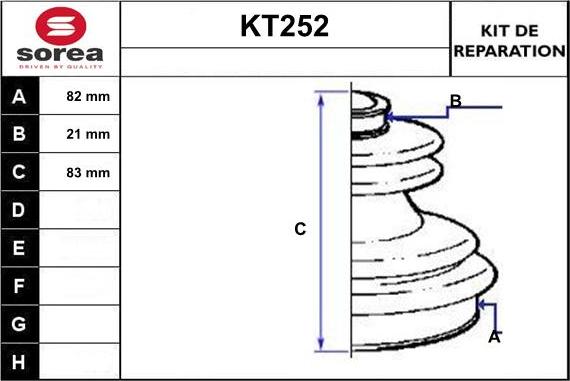 Sera KT252 - Putekļusargs, Piedziņas vārpsta adetalas.lv