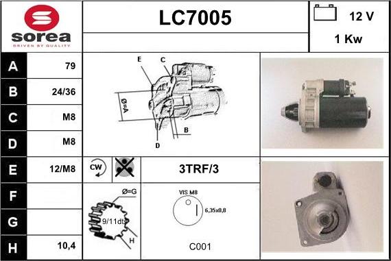 Sera LC7005 - Starteris adetalas.lv