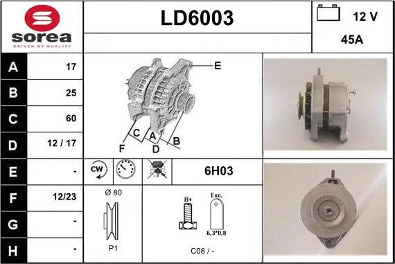 Sera LD6003 - Ģenerators adetalas.lv