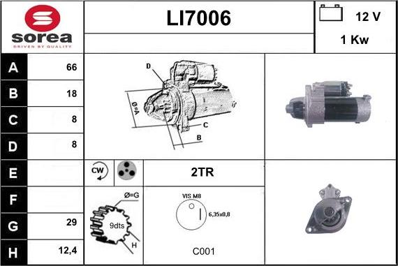 Sera LI7006 - Starteris adetalas.lv