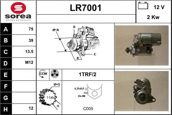 Sera LR7001 - Starteris adetalas.lv