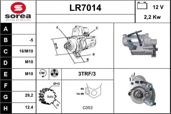 Sera LR7014 - Starteris adetalas.lv