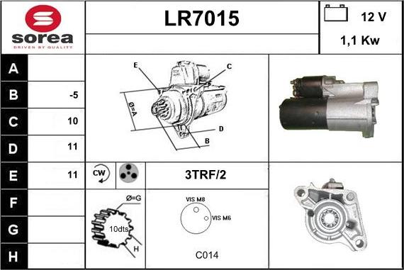 Sera LR7015 - Starteris adetalas.lv