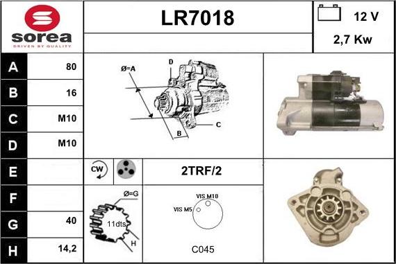 Sera LR7018 - Starteris adetalas.lv