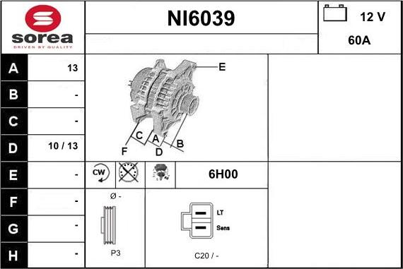 Sera NI6039 - Ģenerators adetalas.lv