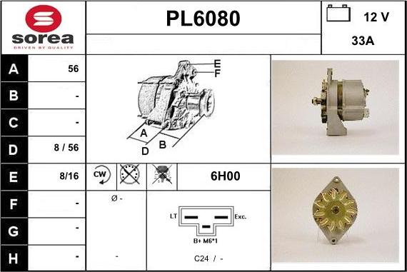 Sera PL6080 - Ģenerators adetalas.lv