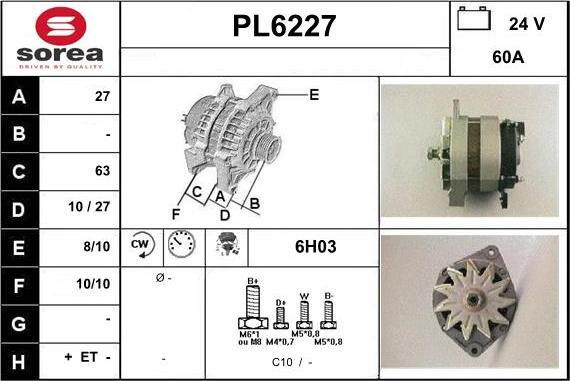 Sera PL6227 - Ģenerators adetalas.lv