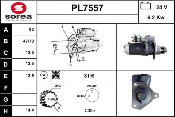 Sera PL7557 - Starteris adetalas.lv