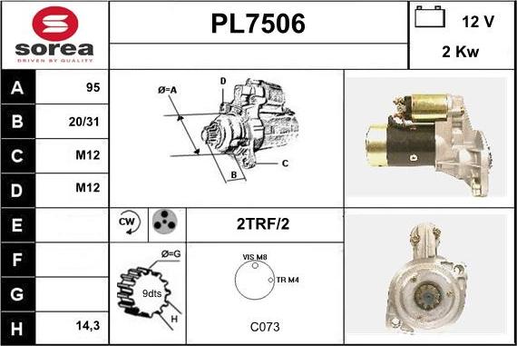 Sera PL7506 - Starteris adetalas.lv