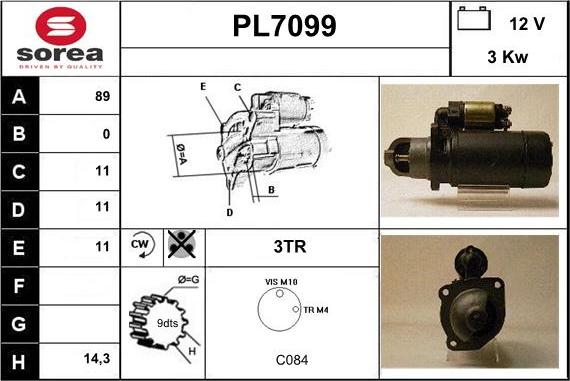 Sera PL7099 - Starteris adetalas.lv