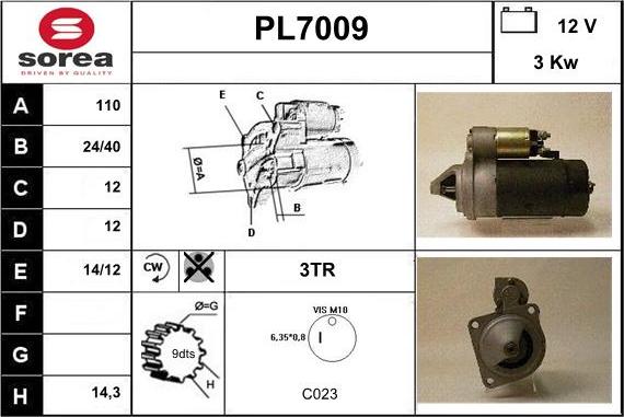 Sera PL7009 - Starteris adetalas.lv