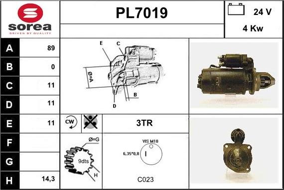 Sera PL7019 - Starteris adetalas.lv