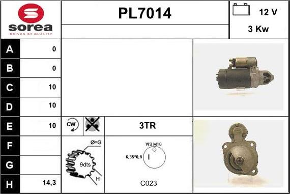 Sera PL7014 - Starteris adetalas.lv