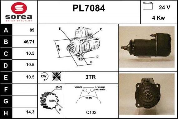 Sera PL7084 - Starteris adetalas.lv