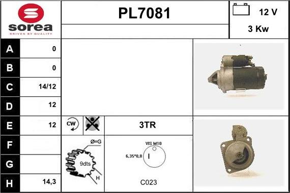 Sera PL7081 - Starteris adetalas.lv