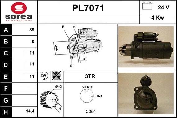 Sera PL7071 - Starteris adetalas.lv