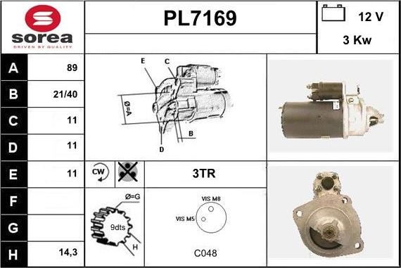 Sera PL7169 - Starteris adetalas.lv