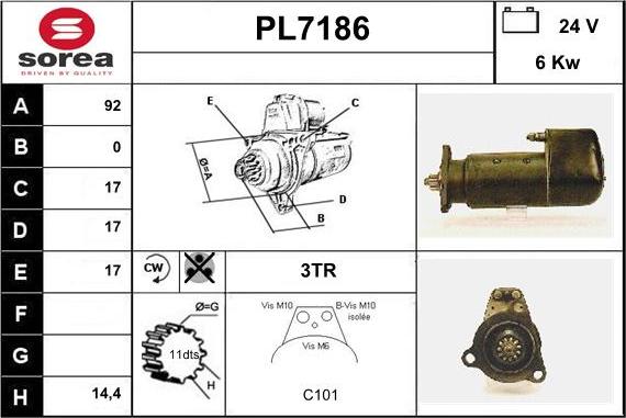 Sera PL7186 - Starteris adetalas.lv