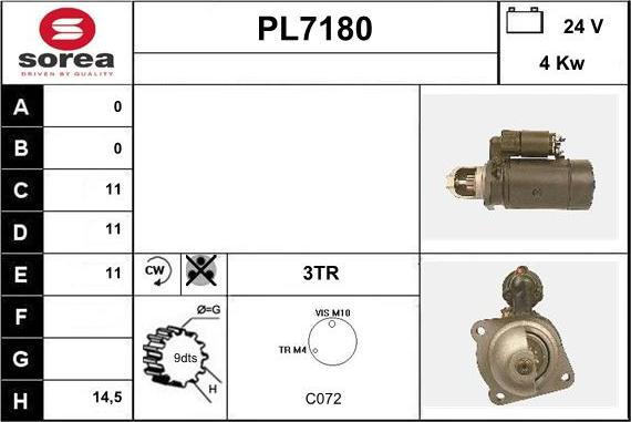 Sera PL7180 - Starteris adetalas.lv