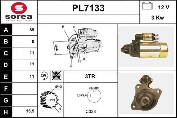 Sera PL7133 - Starteris adetalas.lv